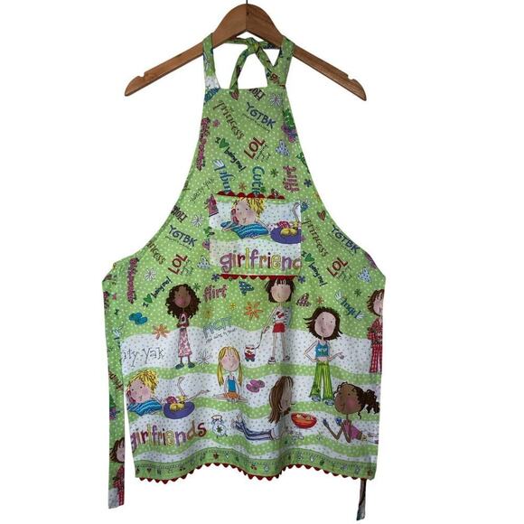 Made Especially for You Girls Apron Friendship Novelty Girls Gift Cotton Green - Picture 1 of 14